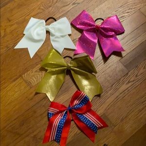 Cheer Bows. Worn 1x or not at all